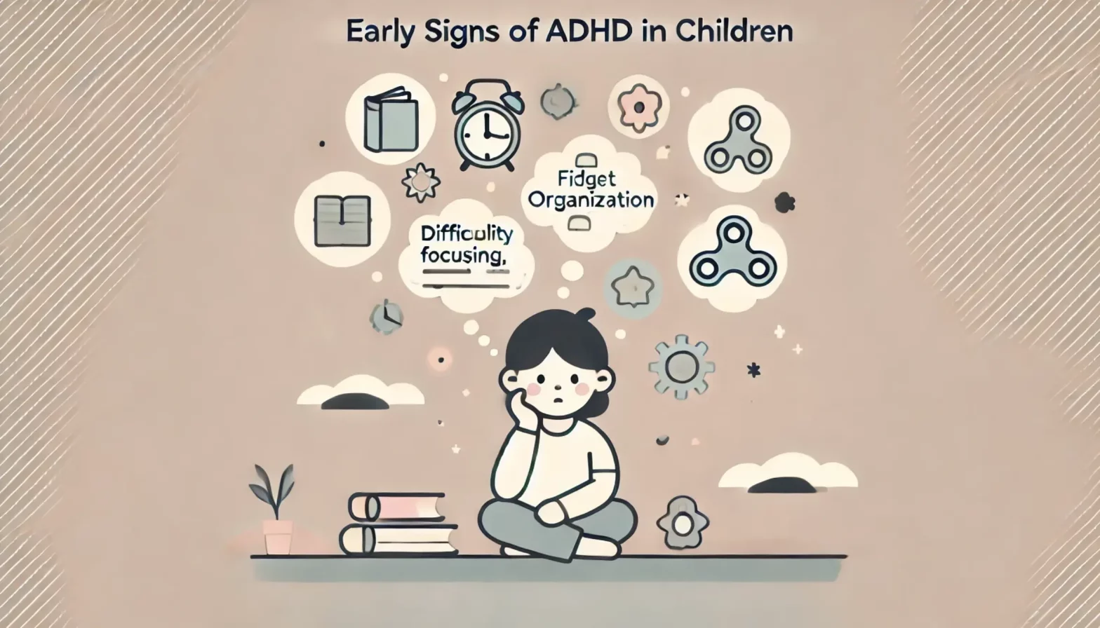 A child showing early signs of ADHD